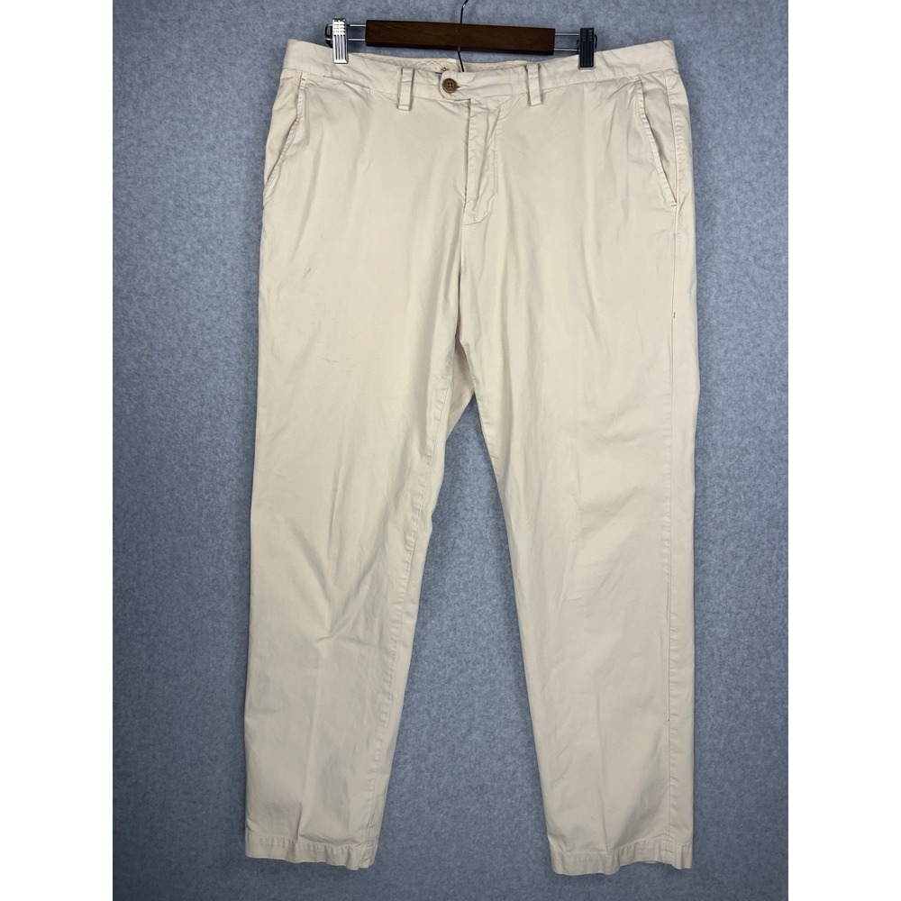 Tommy Bahama‎ Mens 36x32 Khaki Chino Pants Pima Cotton Flat Front Classic Fit